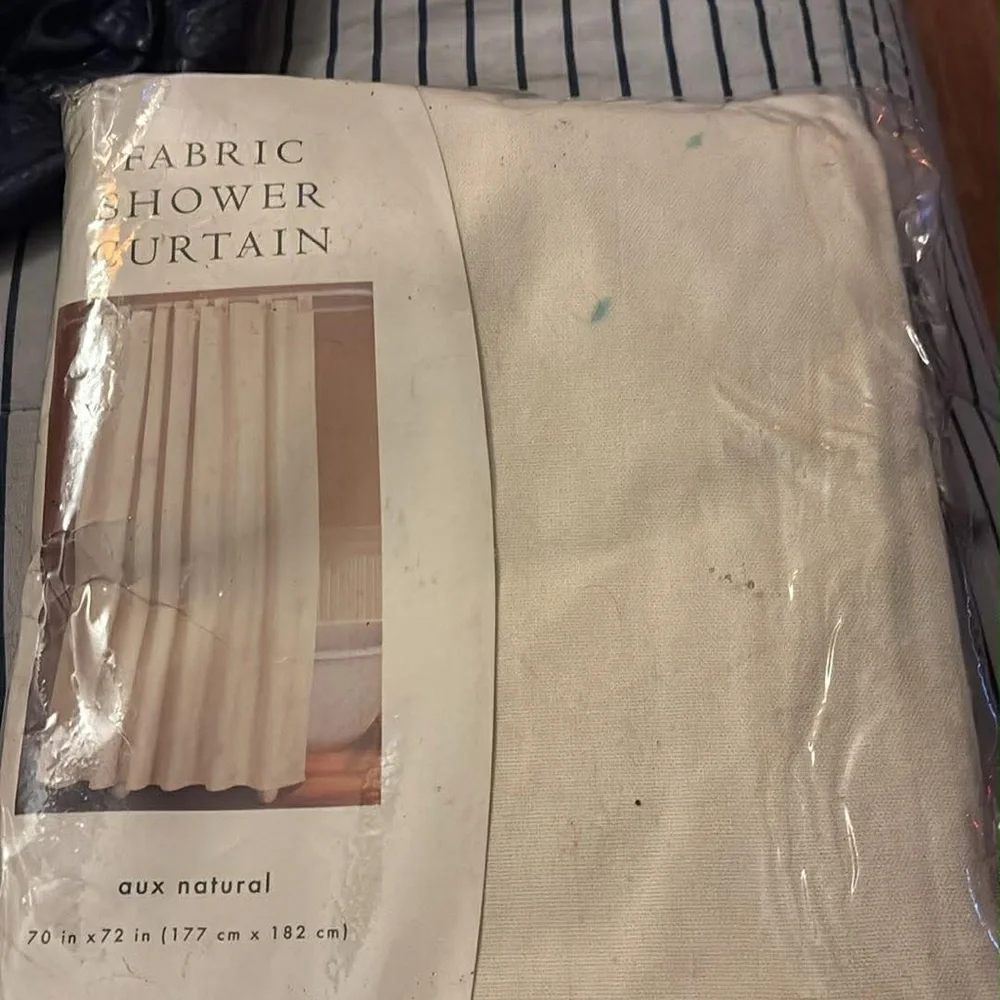 Home Interiors Cream Fabric Shower Curtain